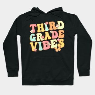Third Grade Vibes  Team 3rd Grade Teacher Kids Retro Hoodie